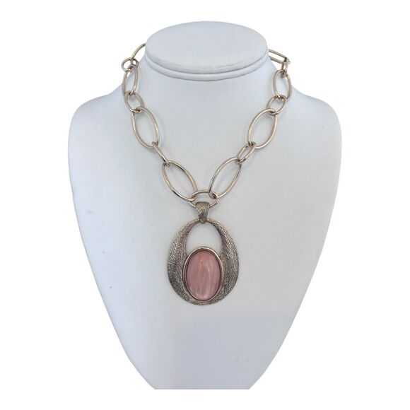 New Boutique Statement Necklace Iridescent Cabochon Premier Urban Chic 8R - Picture 4 of 11